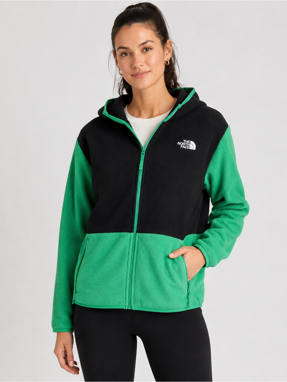 The North Face Anchor Full Zip Hoodie Fleece Nebula Green Medium NWT